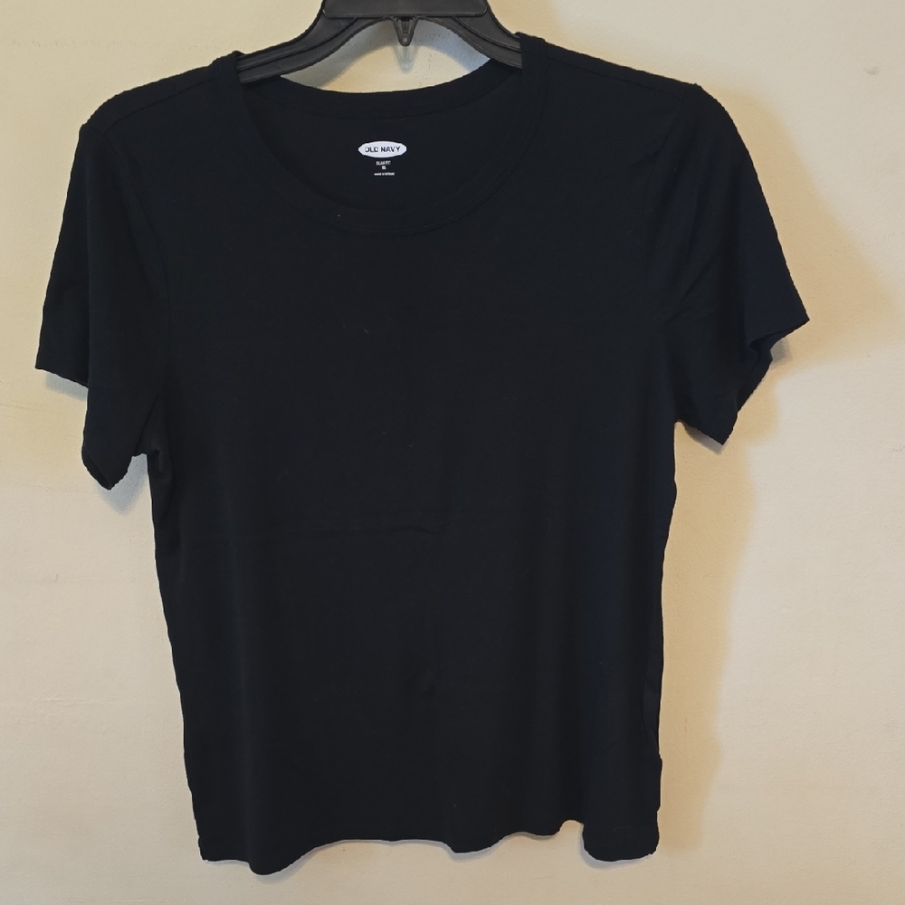 Old Navy Black Short Sleeve Crewneck Tee